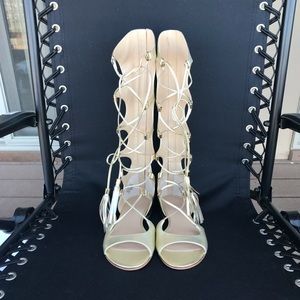 Marc Fisher Mia mid heel tall gladiator sandal